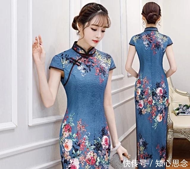 丝麻修身长旗袍，新出女装，洋气的时尚穿搭！