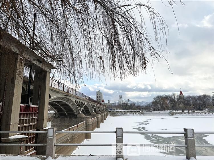 烟台市牟平区沁水河公园雪景美如画|图集| 牟平区