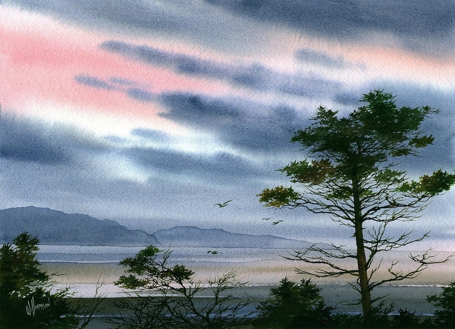 水彩画@风景水彩│ 美国画家James Williamson水彩画海景 作品