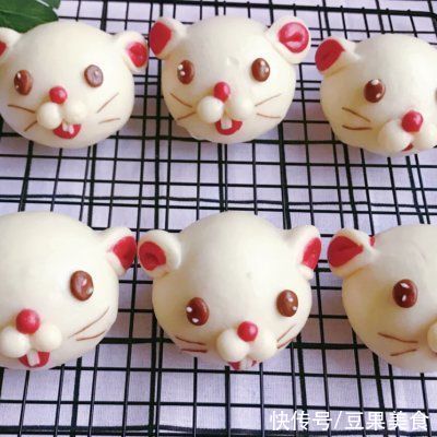 鼠仔|做好卡通鼠仔包（紫薯馅），有色有香又有味