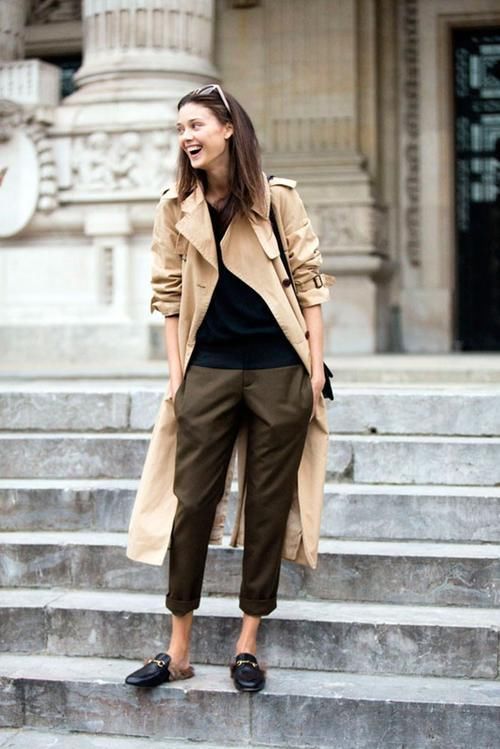 最近火了一种穿法：直筒裤＋乐福鞋，舒适百搭又时髦，春天穿正好