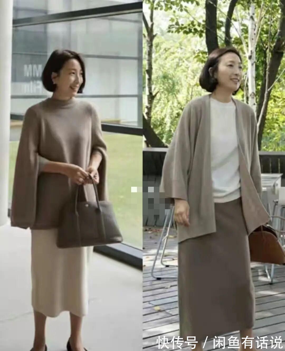 韩国|中年阿姨别穿太艳,学50岁韩国博主穿“素色”更耐看,优雅又高级