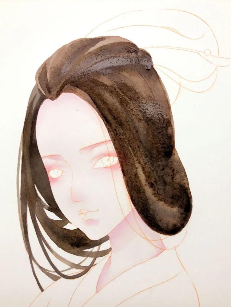  沈晔|她画出古风梦幻的水彩人物，融化了10万粉丝的心，这样的人也太温柔了！