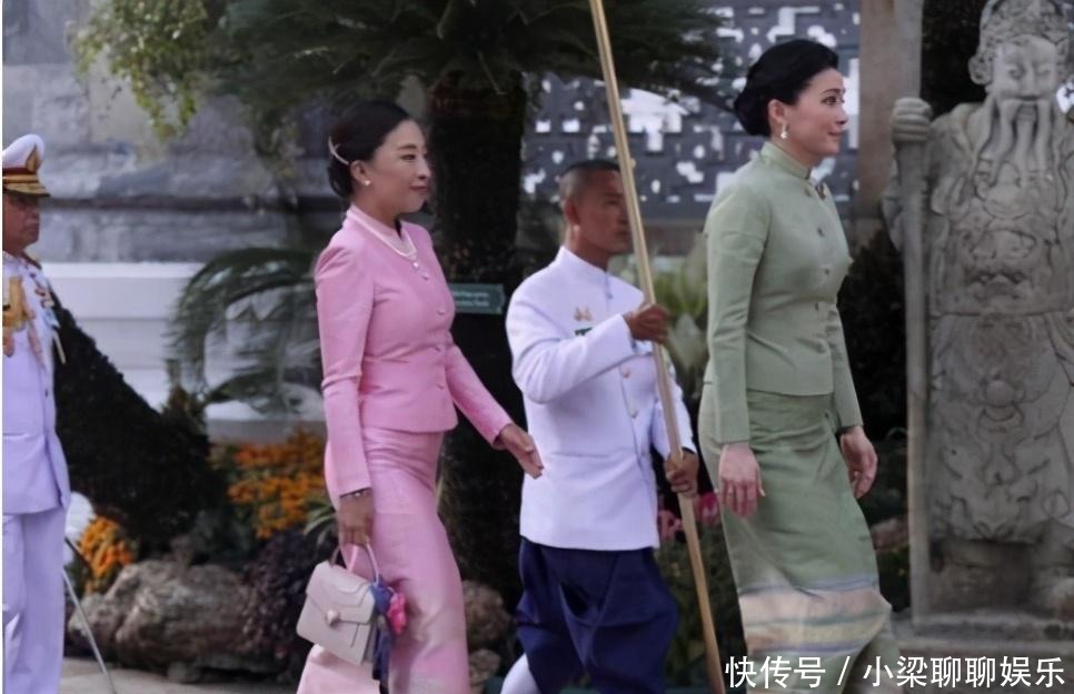 苏提达又穿西服了!绿色套装裙气质出众又端庄,太像霸道女总裁了