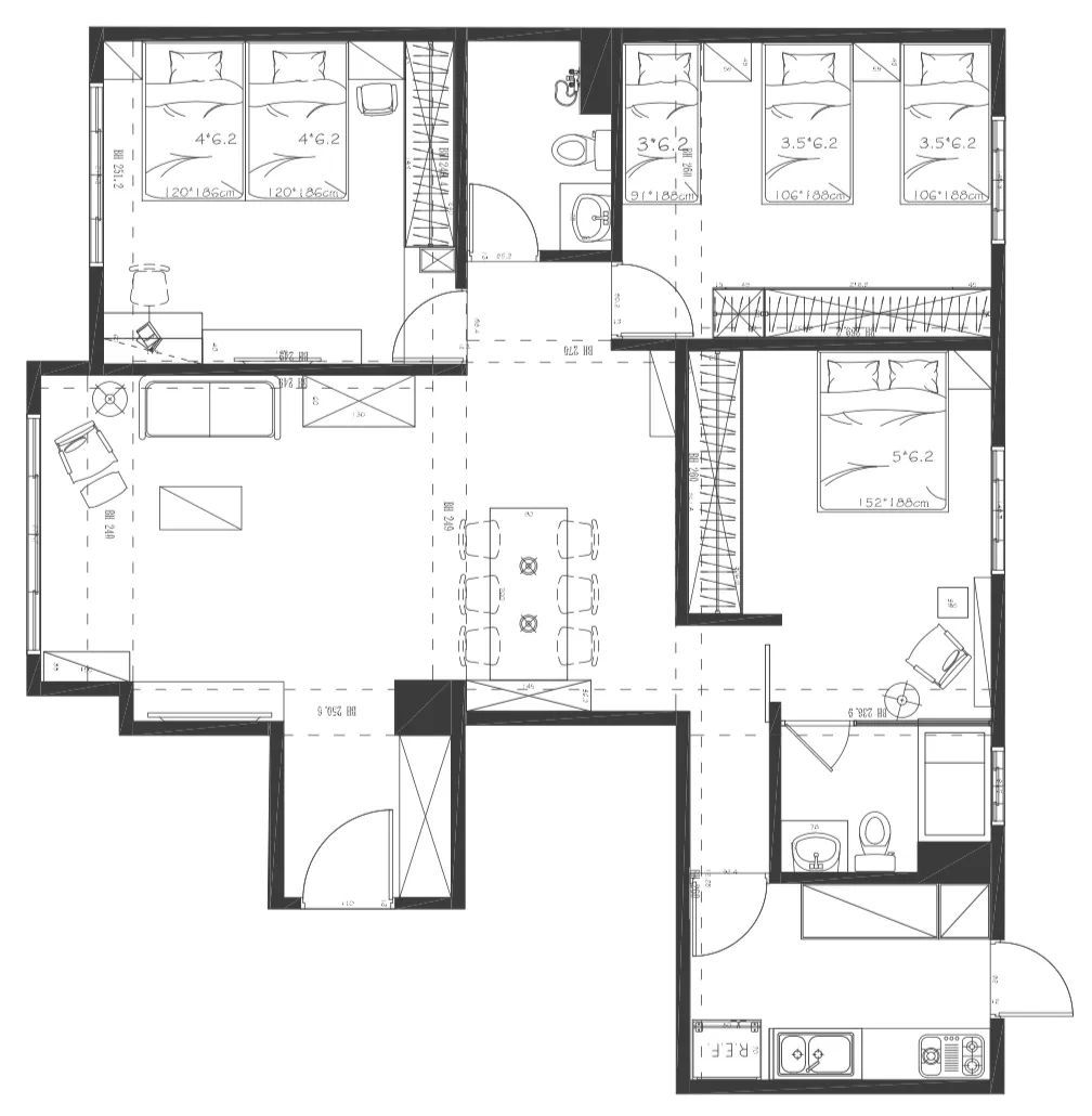 毛坯风|115㎡现代工业风,极简的毛坯风,高级灰的配色,效果很独特