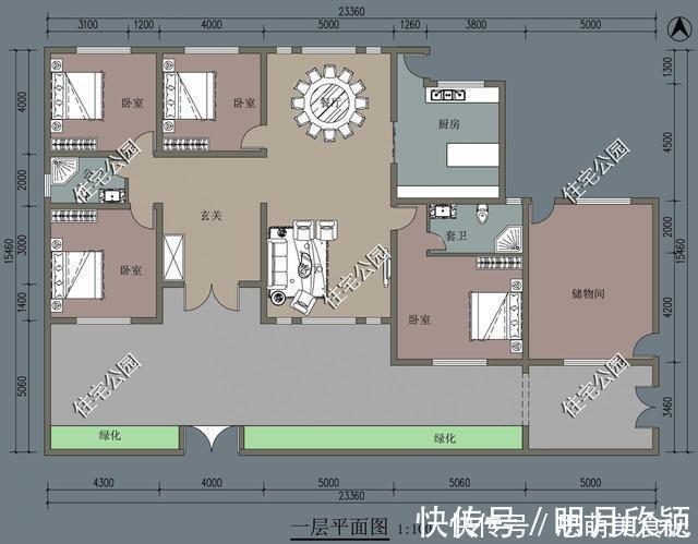 平面|10套农村一层养老房,有院子有火炕,15万的造价盖哪套都不亏
