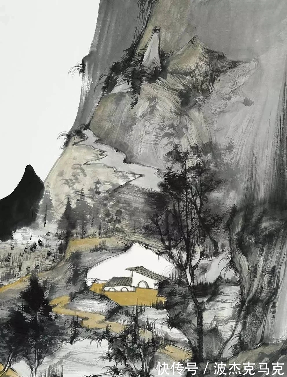 山水画!她有姣好的面容、模特的身材,然而她却选择了艰辛的山水画艺术