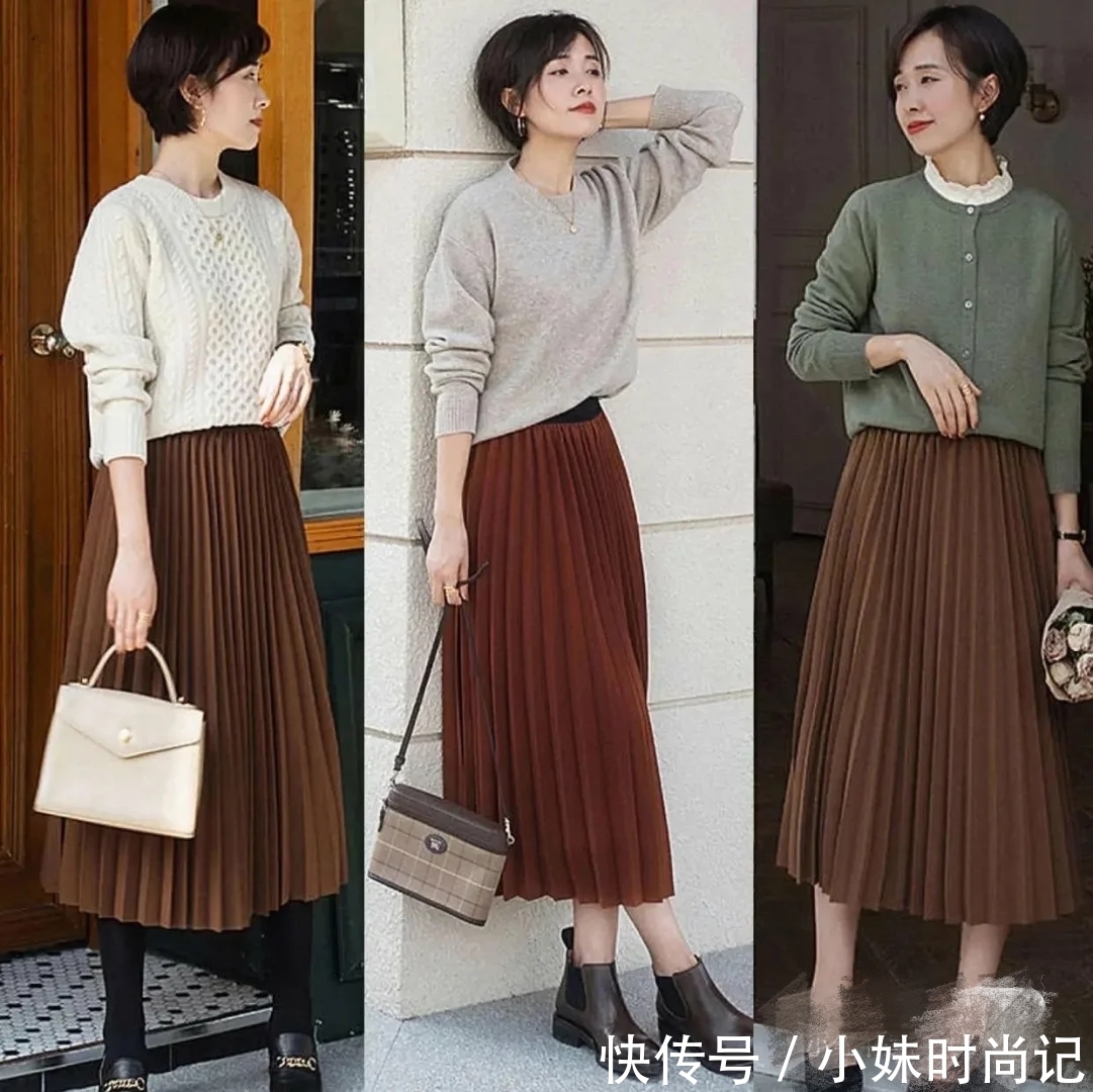 腿型不好看又有肉不怕!毛呢半身裙这么穿,显瘦保暖有气质
