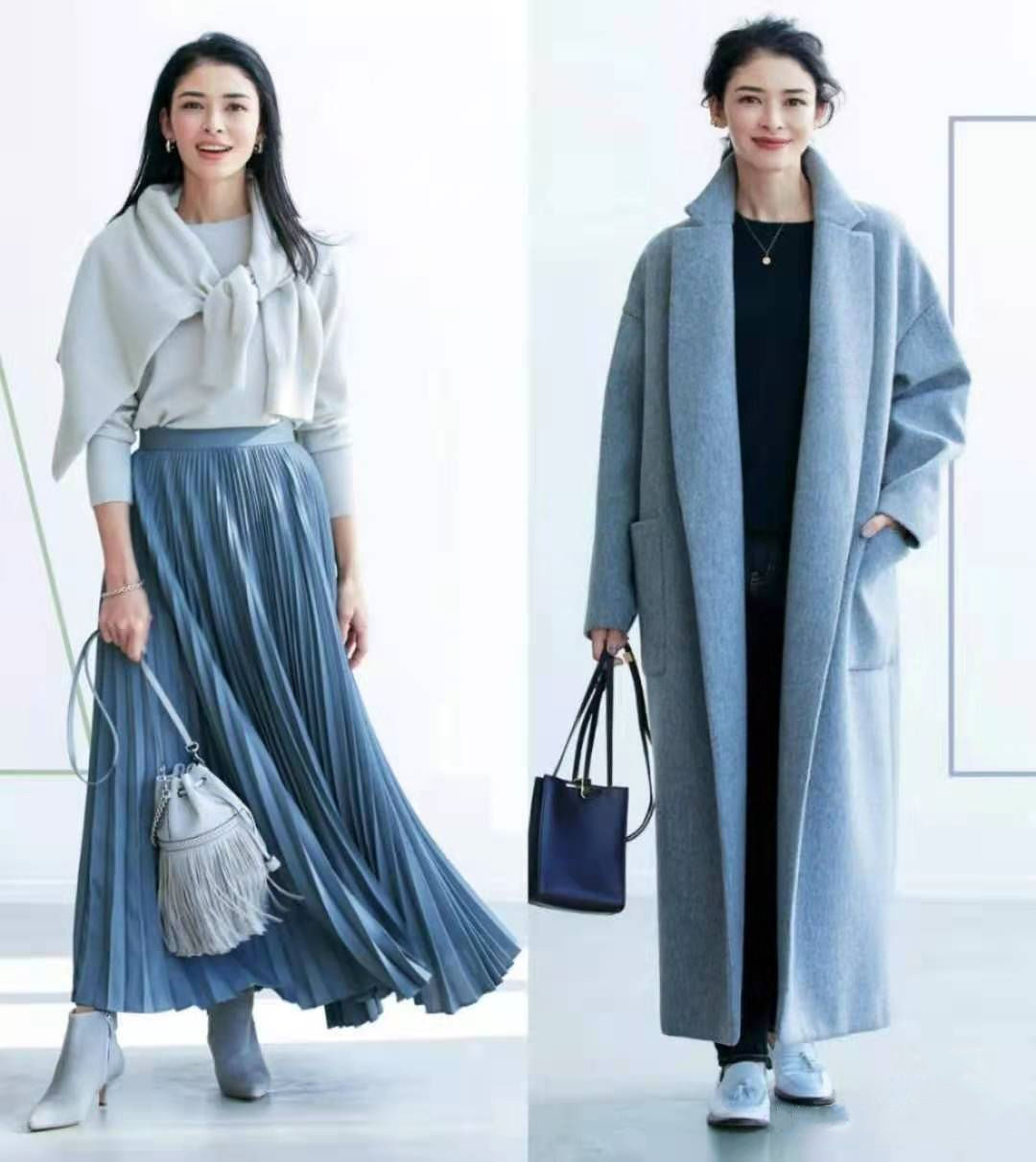 气质女神穿灰色，满屏高级轻熟风，会是你喜欢的style吗？