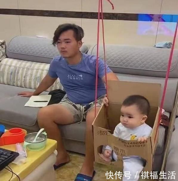 回家|宝爸给孩子做“简易秋千”,儿子玩得超开心,宝妈回家后却气坏了