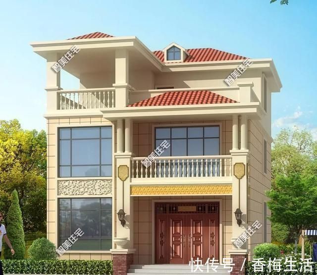 瓷瓦|两栋宽9米多的农村自建别墅,南北通透,这种房子住起来舒爽