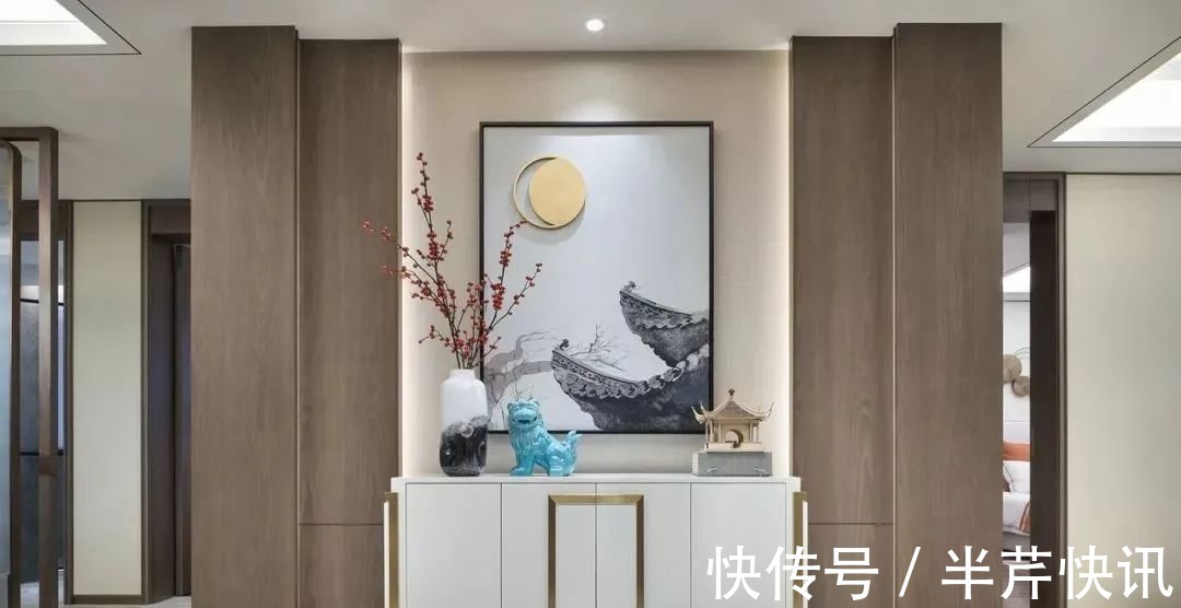 悠远|150平新中式装修设计,一进玄关就被迷住了,清雅客餐厅,更是惊艳!