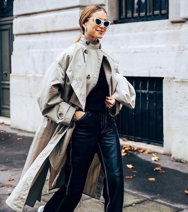 层次感 “阔腿裤”大势已去,今年流行用这条裤子配风衣,时髦显瘦又洋气