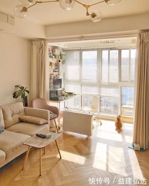 小户型|阳台纳入客厅后,靠窗的这1㎡居然让家里多出一间房!不要太实用