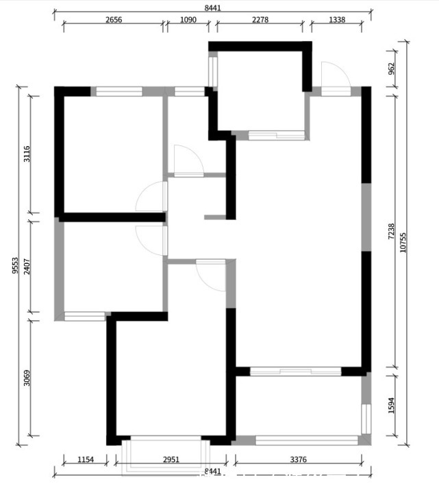 客厅|96平北欧三居室，吧台将餐厅与厨房连接起来