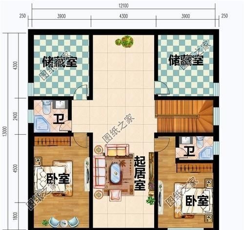 阁楼|一层半农村建房设计图，美观实用还经济，有这样的房子谁还住楼房