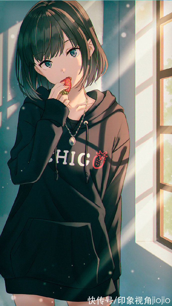 人物$超萌高颜值少女插画,寥寥几笔的线条将人物刻画得生动形象