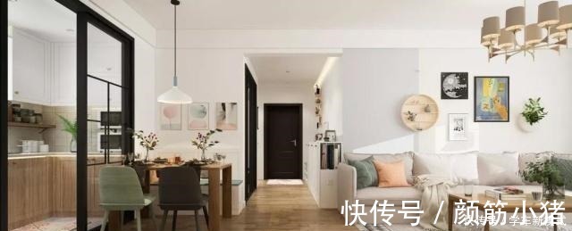 鞋柜|110平三房户型,装修成现代北欧风还带一个大大的衣帽间!