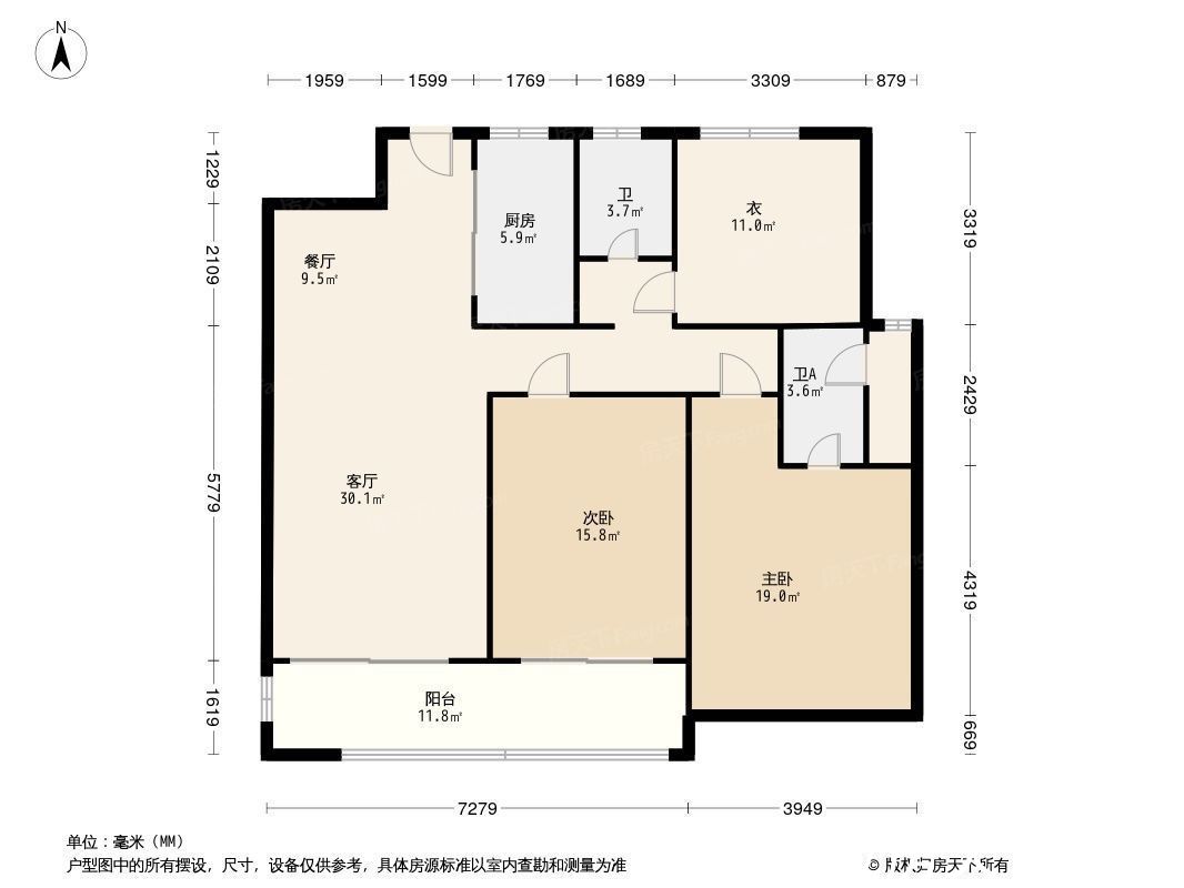 深度|深度解析:新力铂园120㎡户型在售