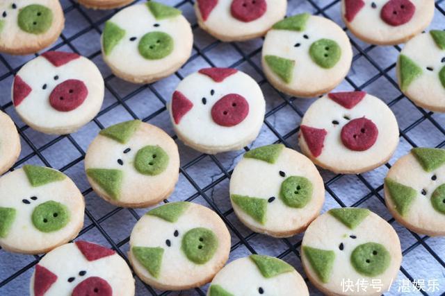  小猪曲奇饼干做法，春节待客小零食，做法简单成本不到5块钱