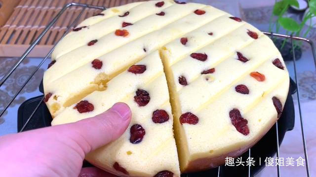 塌陷|没烤箱,没打蛋器,没秤,详细解说电饭锅蒸蛋糕做法,比烤的还好