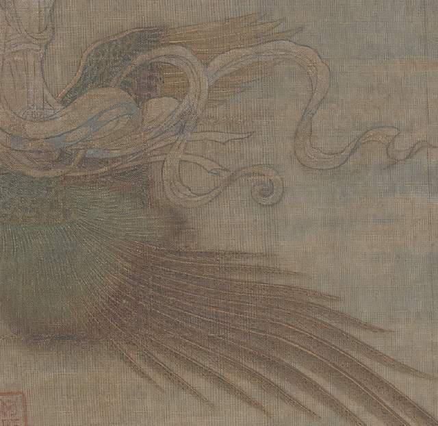 绘画@这张1500年前的古画,疑似出现穿越的仙鹤,画中的女人更奇怪