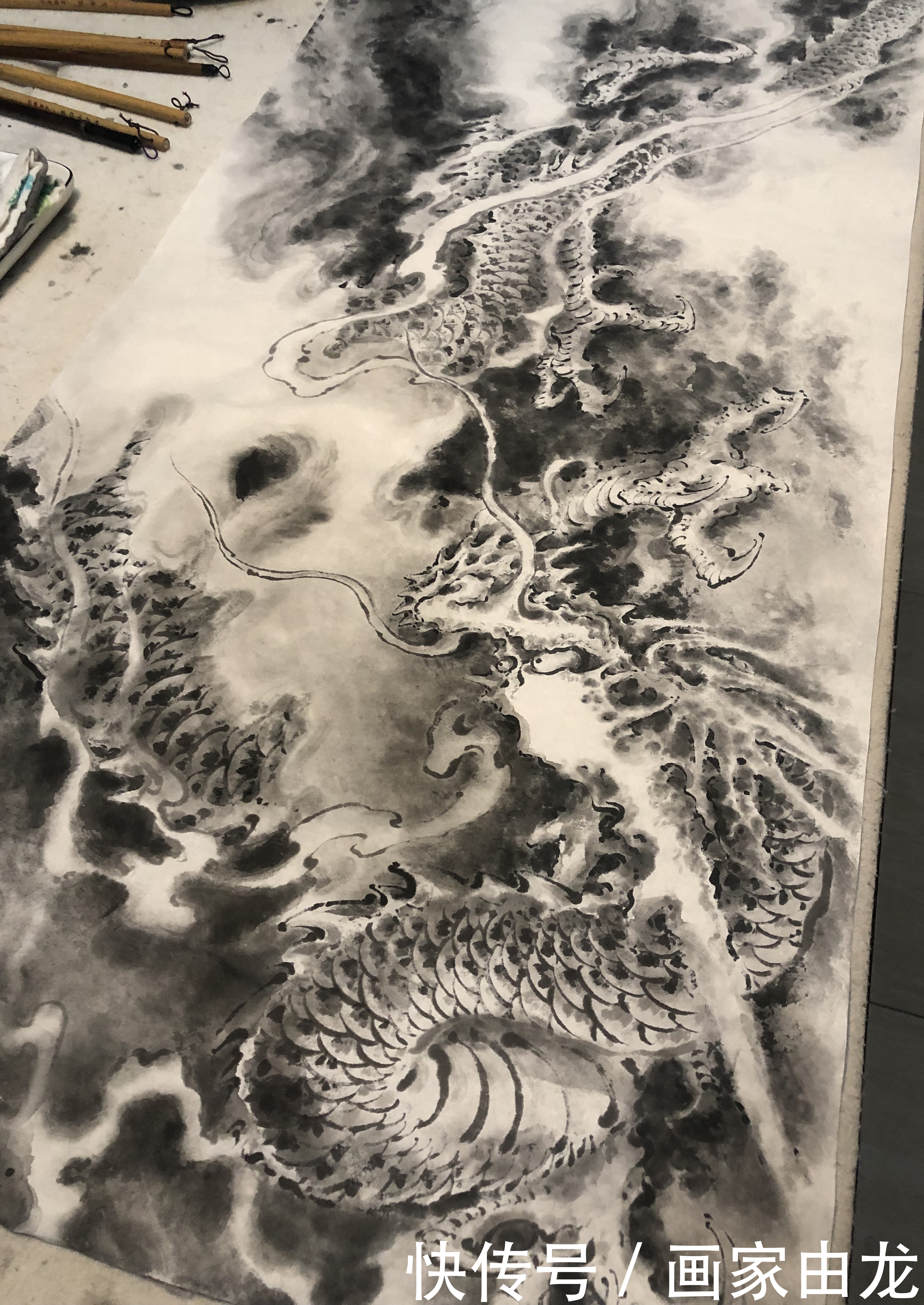 中华民族|中国龙图绘制由龙作品