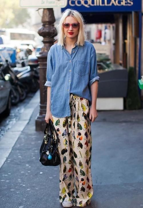 2021年入春流行穿“衬衫+阔腿裤”，显瘦又时髦，美得很高级