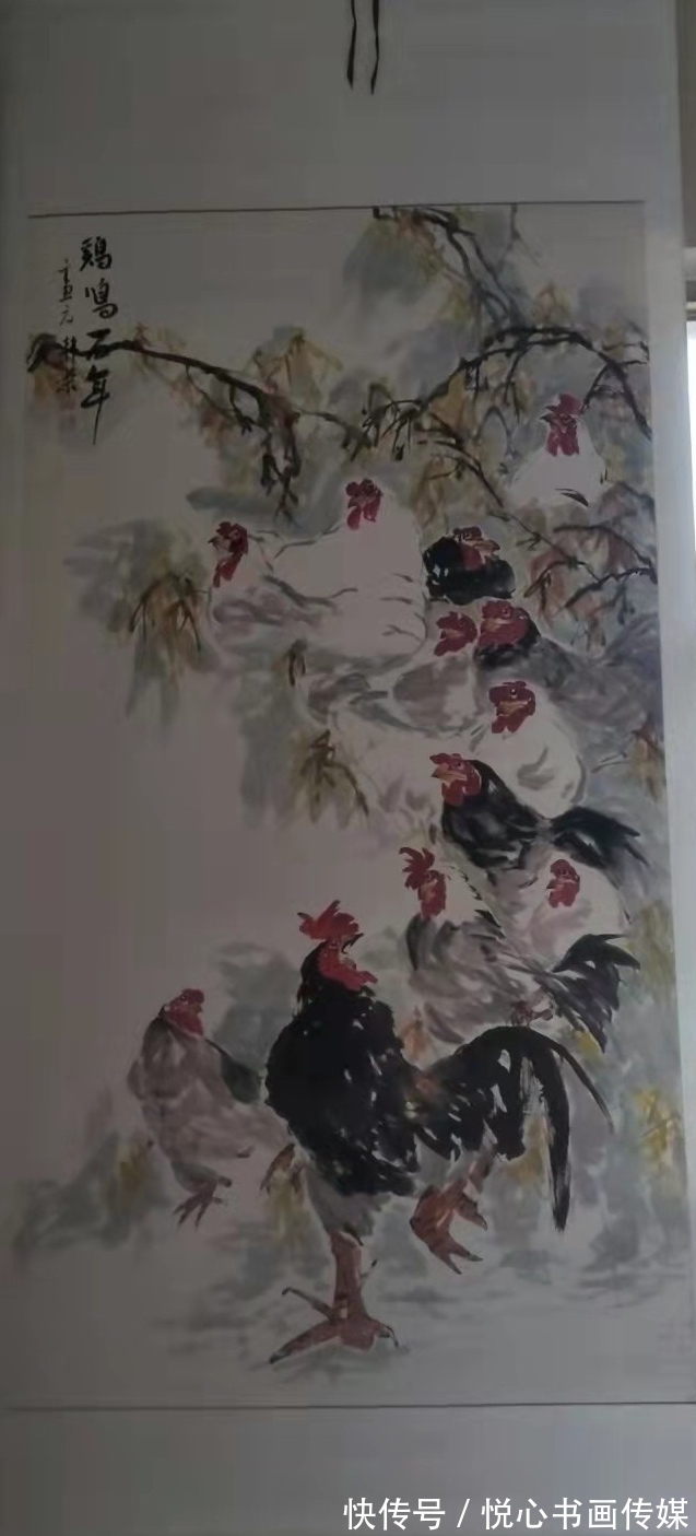 牡丹$构图大气，富贵天成，当代著名画家韩荣国画作品欣赏