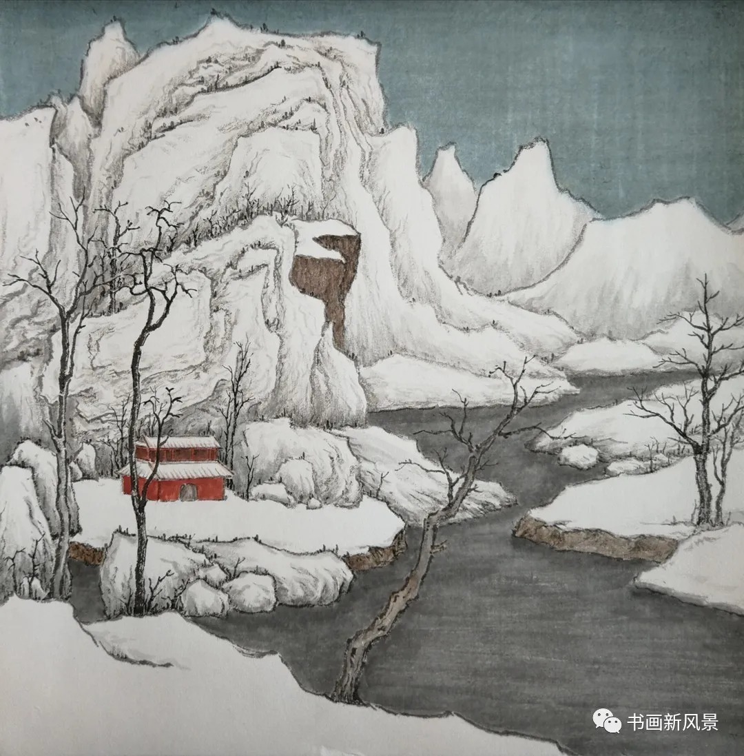 美术家协会@国画:家乡的雪