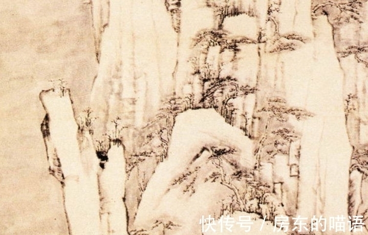 笔墨#古画《松雪图》欣赏:笔墨虚实变化巧妙,突显古人绘画的内容