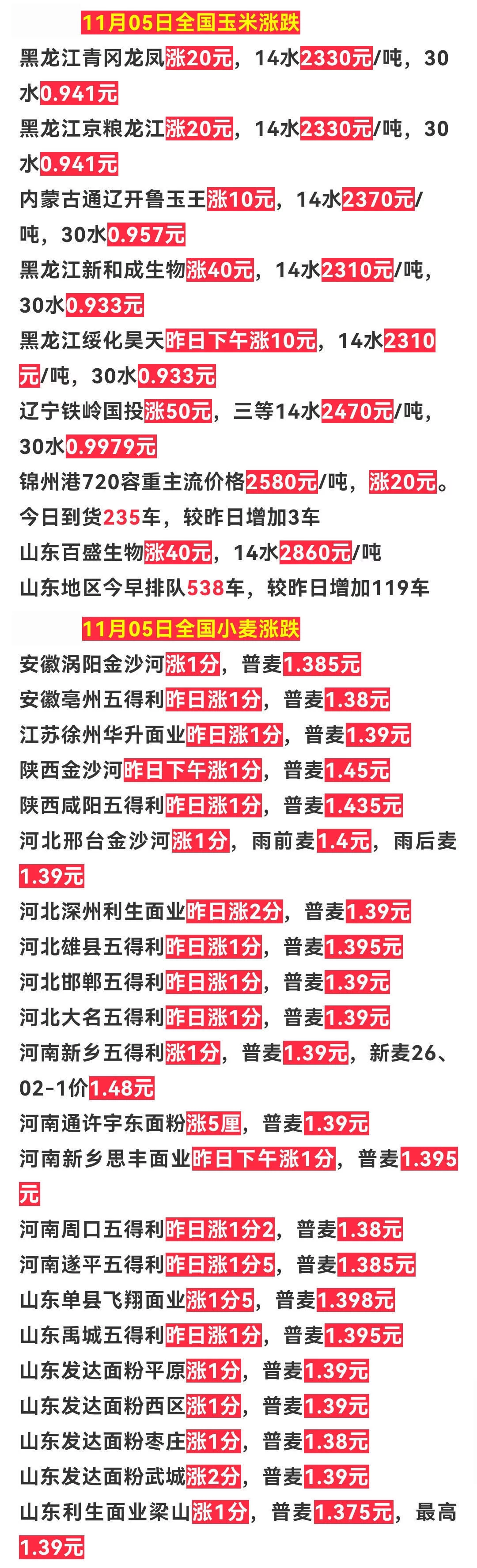 牛市来了_11月5日,猪价涨势翻天,玉米、小麦猛涨!发生了啥_  第2张