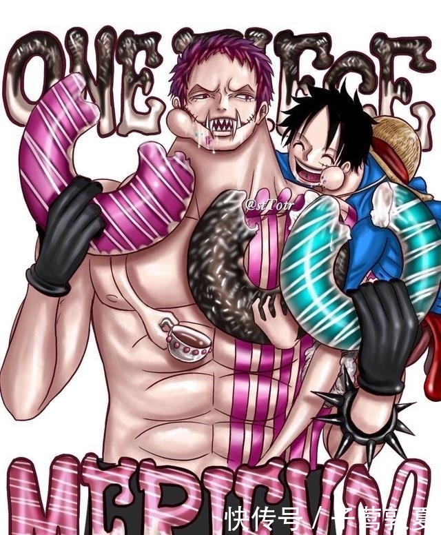 分享|海贼王:卡二壁纸分享,萌版卡二与甜甜圈融合,暗黑版散发霸气