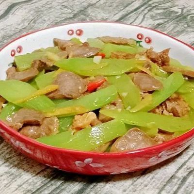小米椒|莴笋炒猪舌