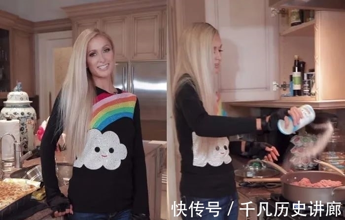 鱼子酱|希尔顿下厨真人秀，喂狗吃鱼子酱，厨具镶满钻石……网友称不做作