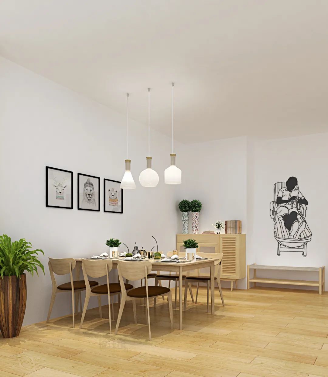 餐厅|餐厅挂画选多大？太大了显拥挤，太小了显小气