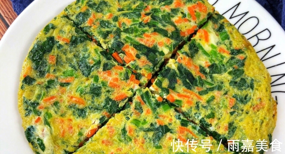 鸡蛋饼|蔬菜鸡蛋饼，5分钟做好，好吃又营养，适合不爱吃蔬菜的小朋友