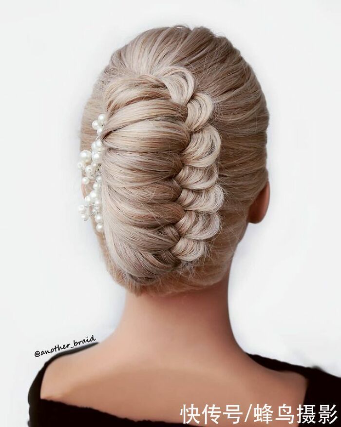 网红达人|65张编发照片,这哪是编头发分明是画画,图3这发型一次要半天