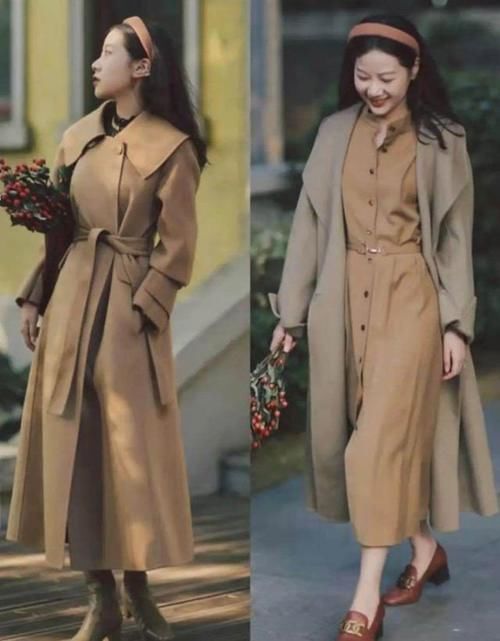 卡其色 女人不管多大，都要有一件“风衣”，百搭保暖，还很时尚