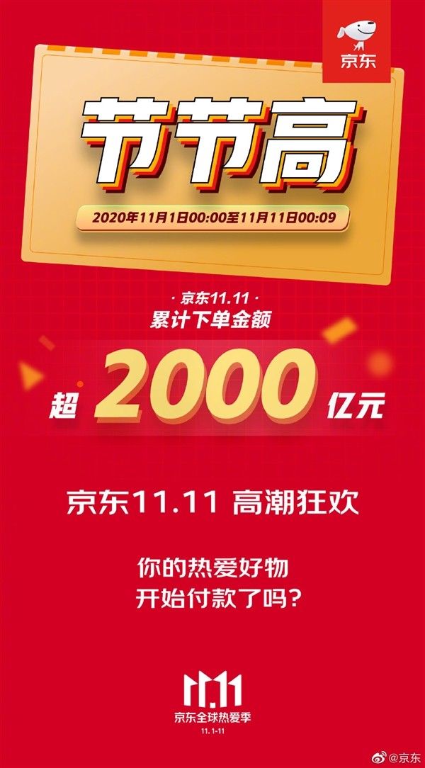 分钟|2000亿！京东只用了9分钟，华为7秒破亿