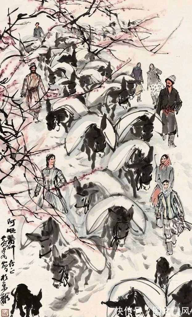 国画史!中国画驴第一人,三笔二笔就把驴儿活灵活现的画在纸上了