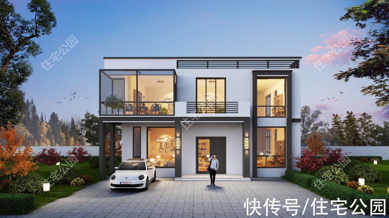 阳台|农村建房想要节约预算?小宅教你这样设计,施工难度不高还好看