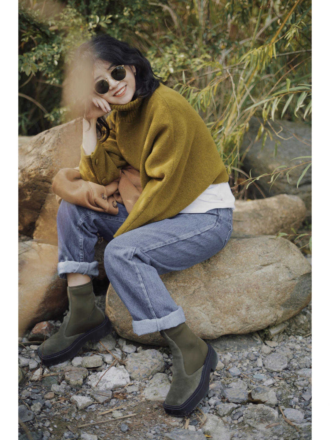 直筒裤 冬天大衣别再配裙子了!与卷边直筒裤搭配,保暖舒适还有气场