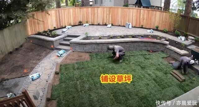 台阶|铺石板路砌台阶,荒芜庭院经过10天改造,一半花园一半休闲