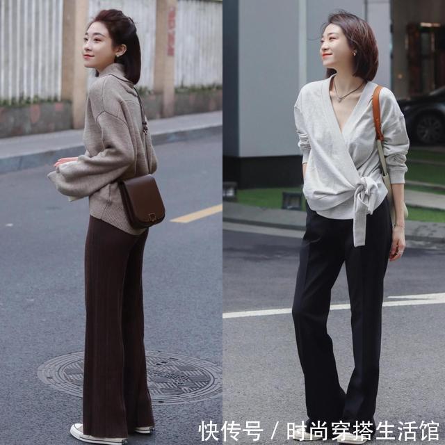 阔腿裤|秋天穿阔腿裤,搭什么鞋子才好看又时髦?