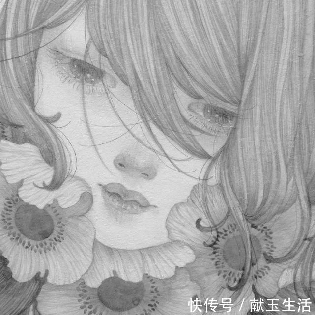 铅笔#她的铅笔插画,画出每个女孩的心声,美到让人陶醉~
