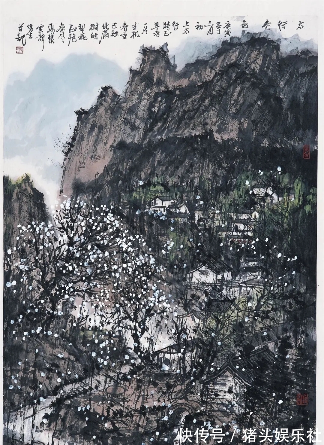 山水画!频频入选全国中国画展的女画家|张云龙重彩山水画
