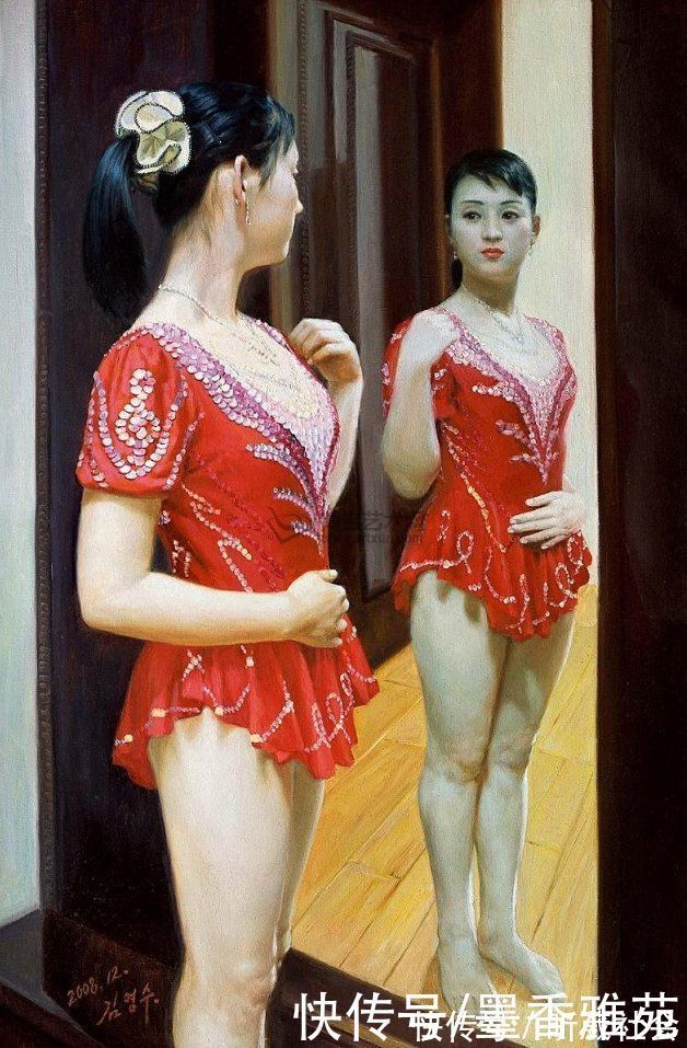 芭蕾舞者&从朝鲜精美油画,欣赏美丽的朝鲜姑娘