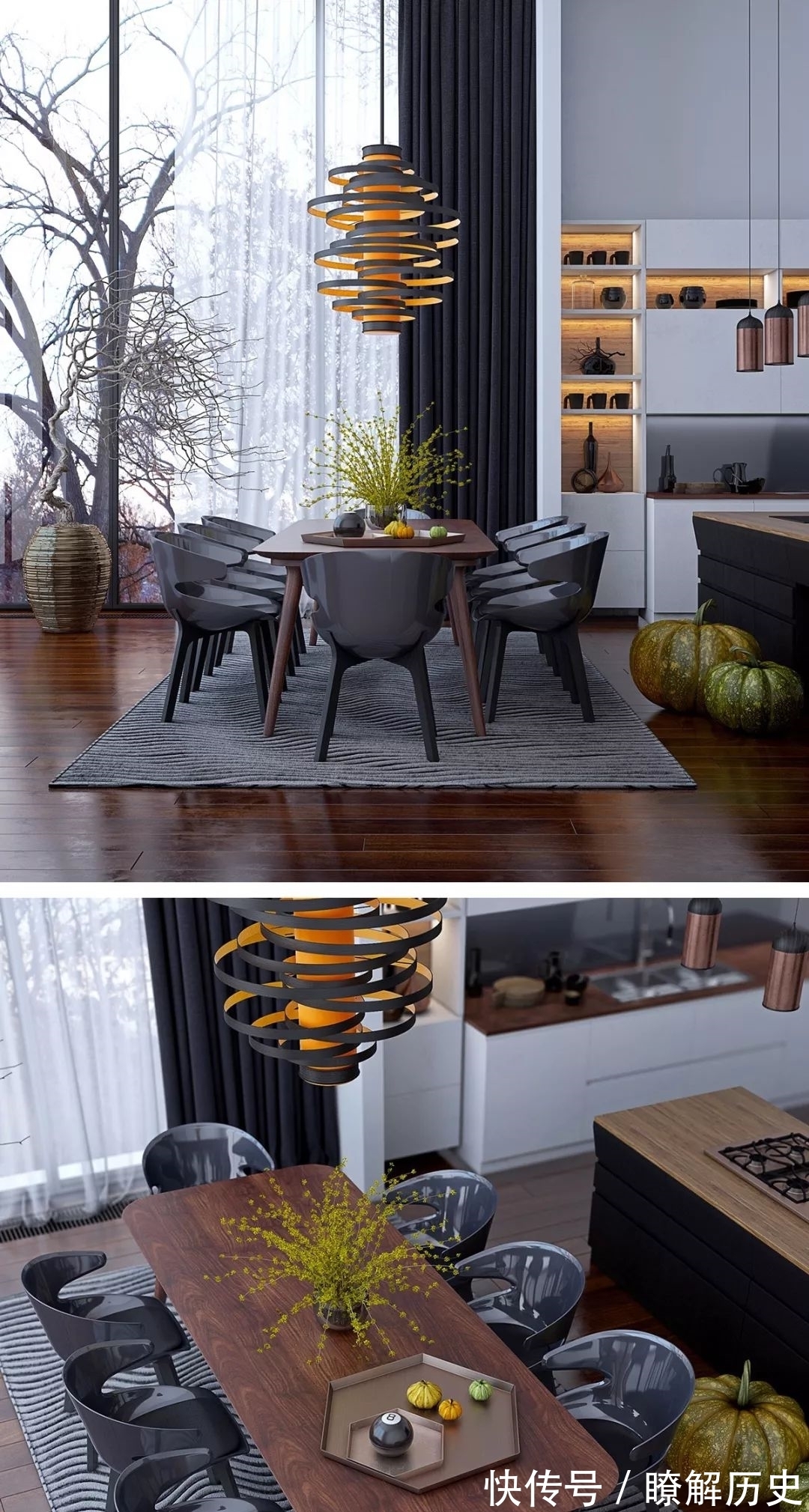 餐椅|现代风格餐厅设计,时尚流行与实用功能的结合