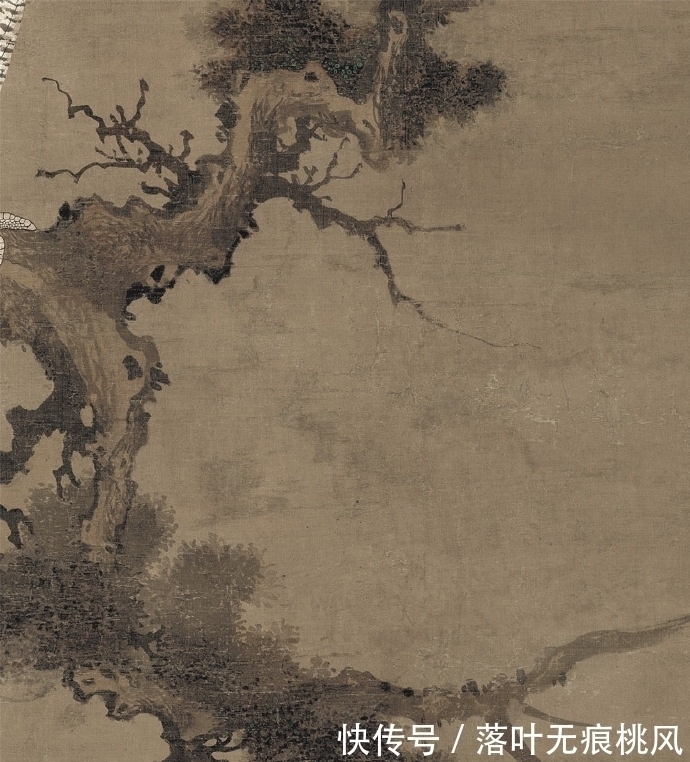 作品&650年前的《柏鹰图》,用笔工细有特色,是古代国画的代表作品